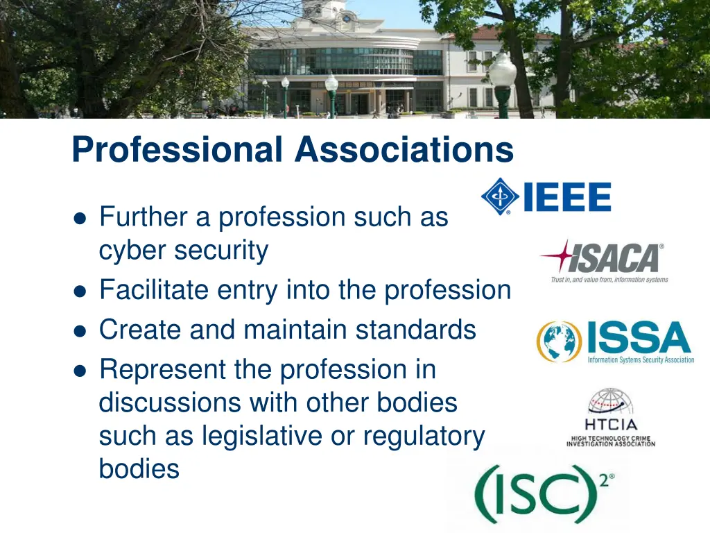 professional associations