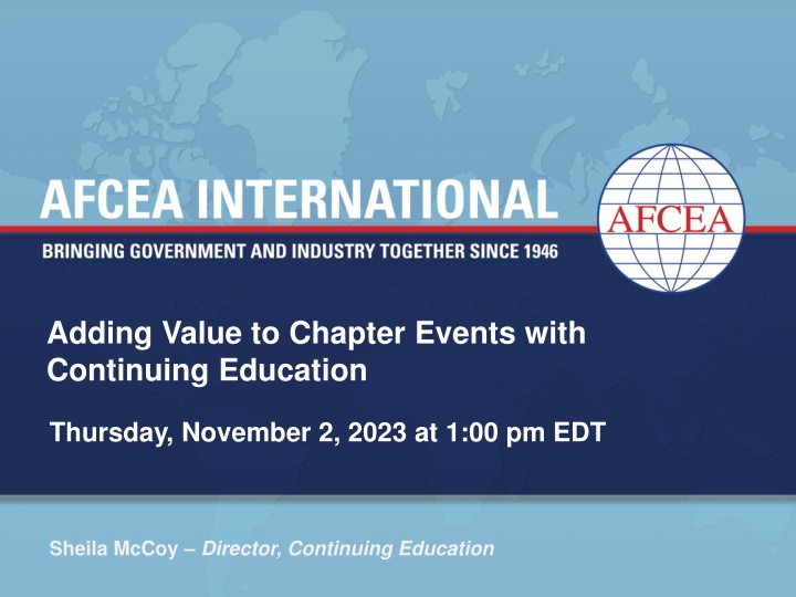 adding value to chapter events with continuing