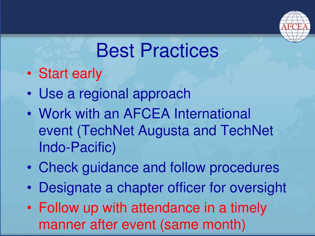 best practices