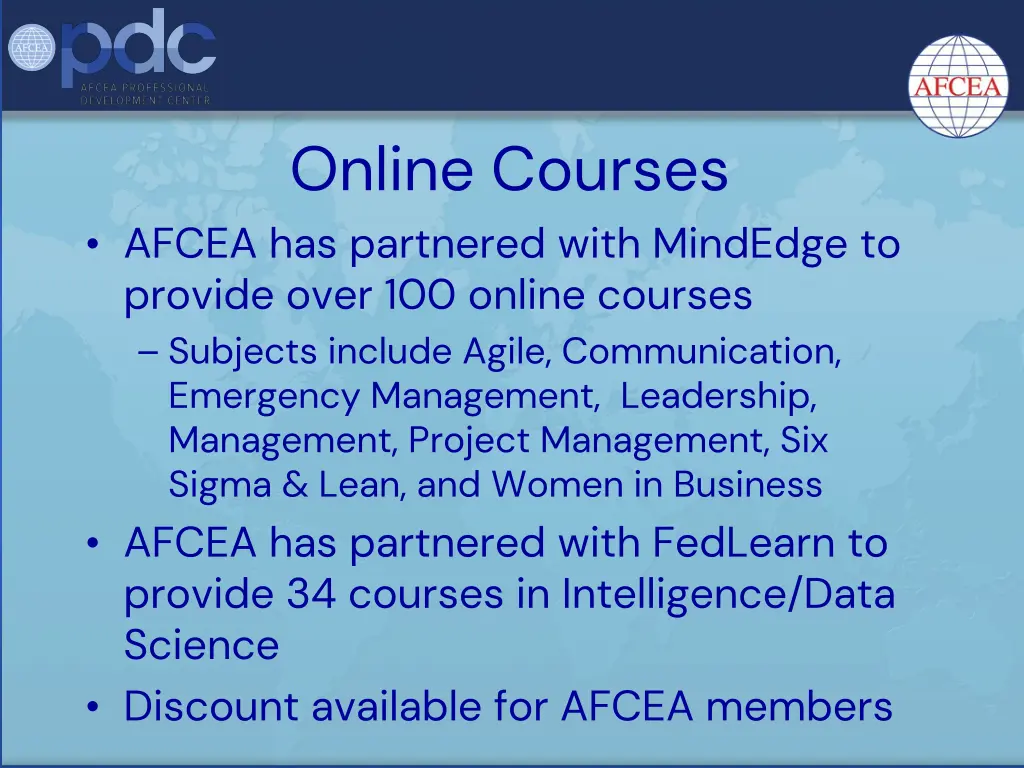 online courses afcea has partnered with mindedge