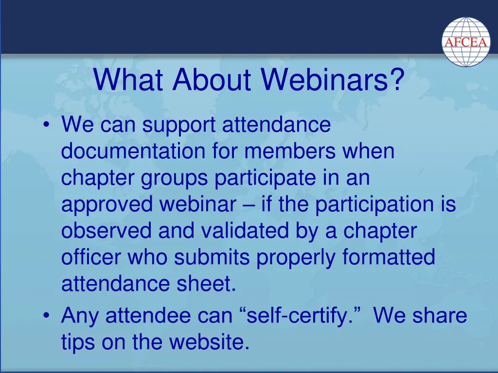what about webinars