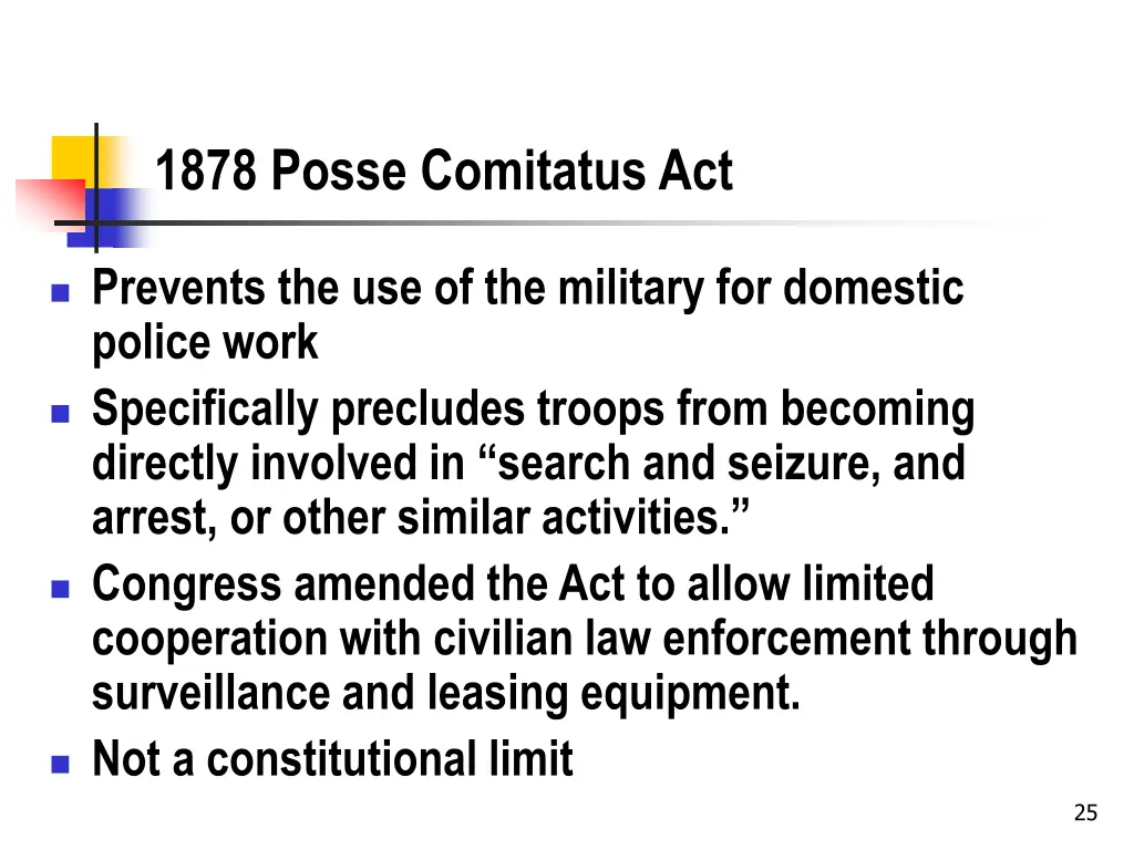 1878 posse comitatus act