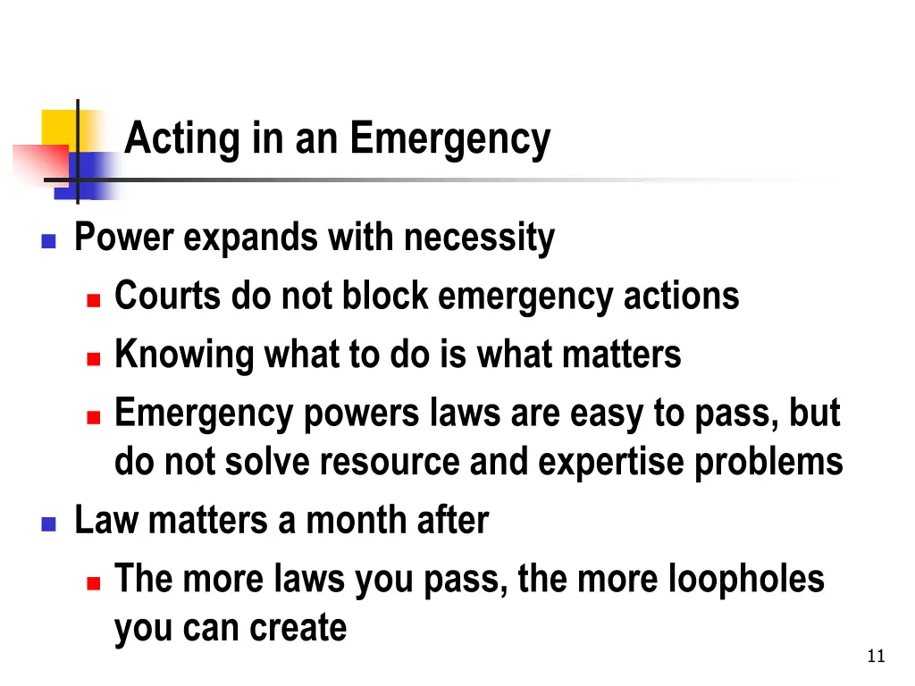 acting in an emergency