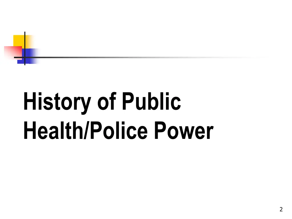 history of public health police power