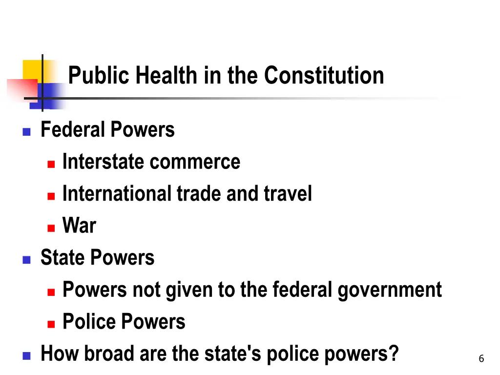 public health in the constitution