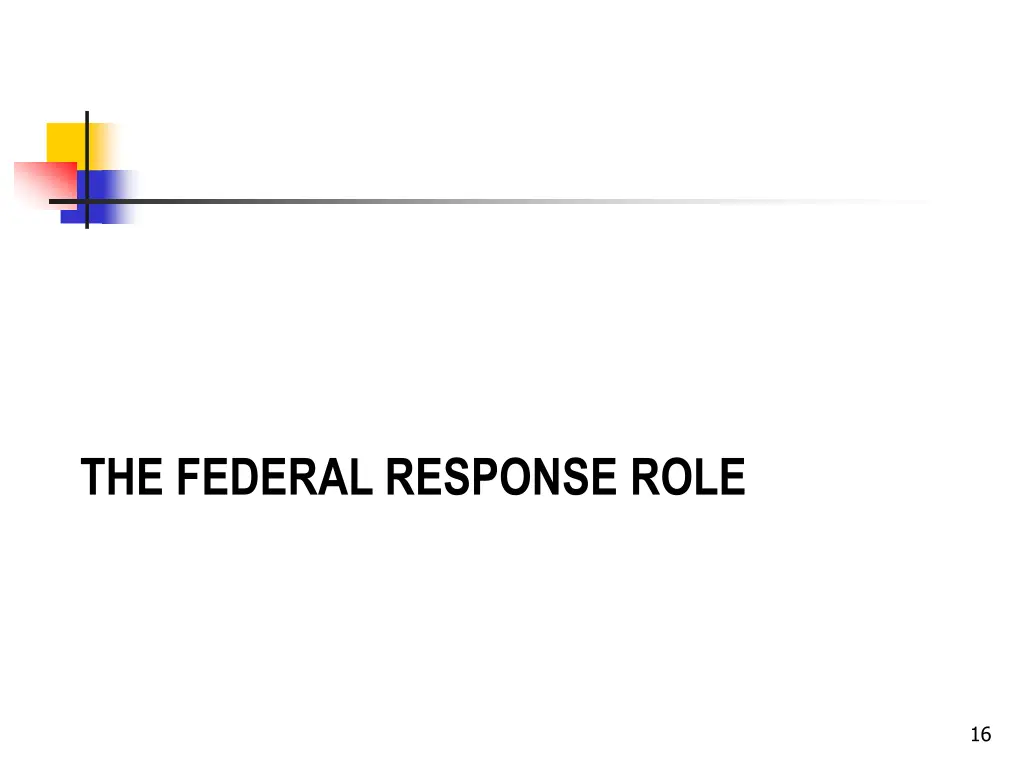 the federal response role