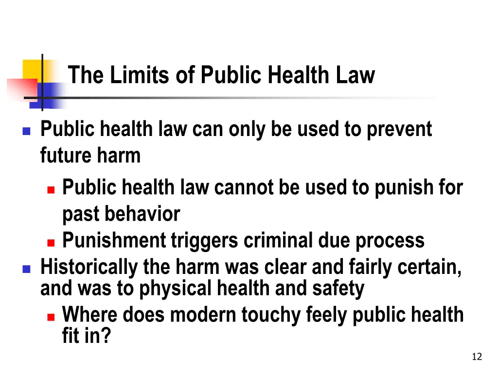 the limits of public health law