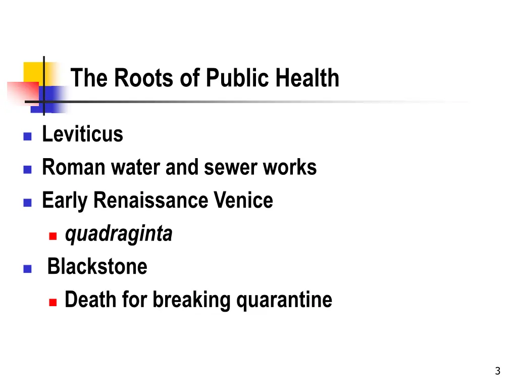 the roots of public health