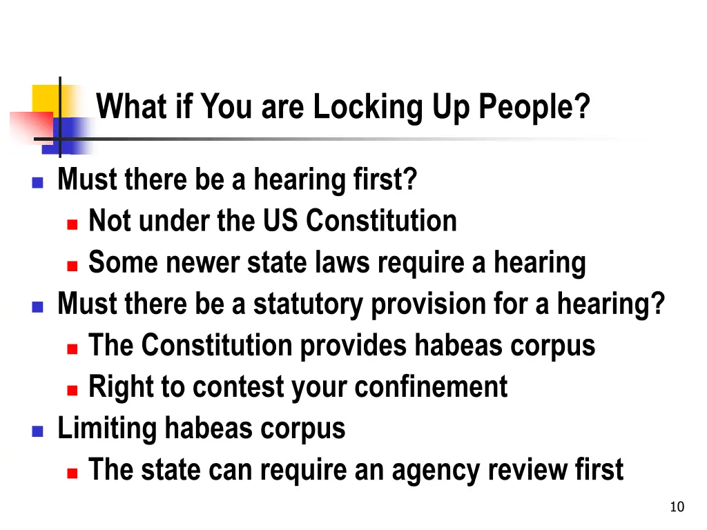 what if you are locking up people