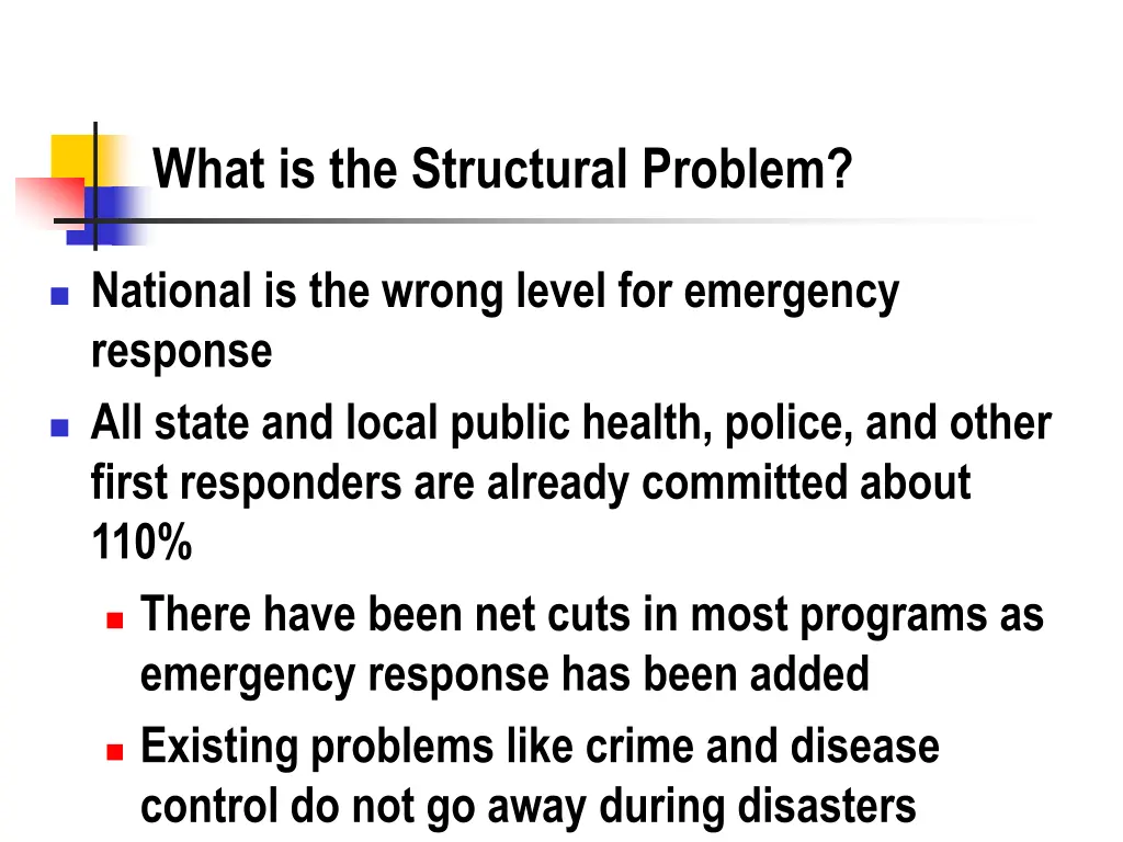 what is the structural problem