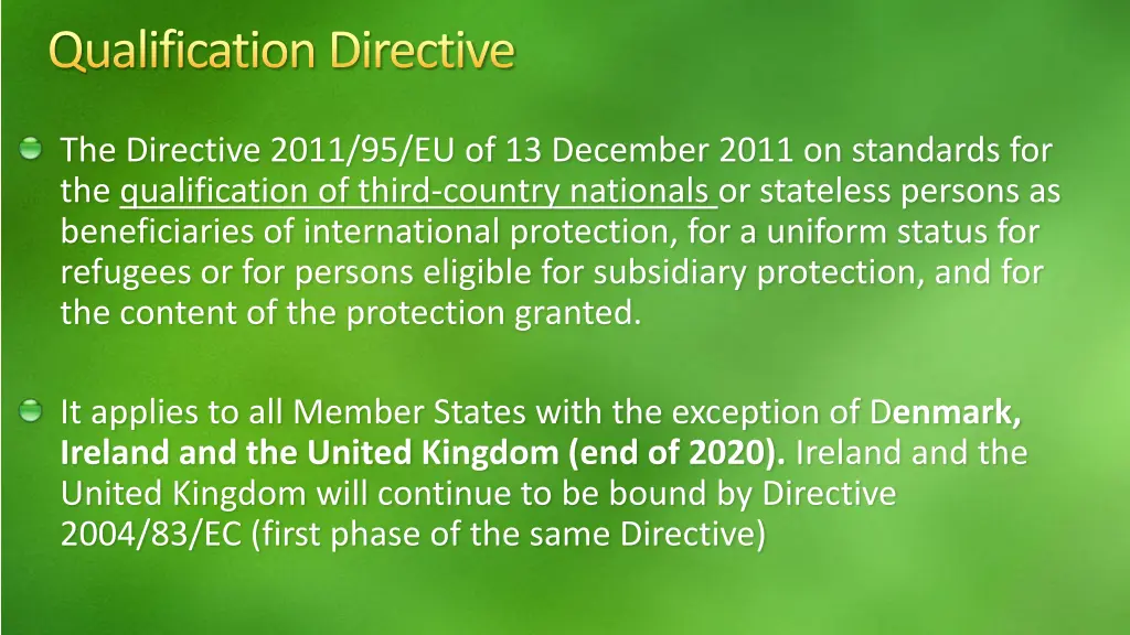 qualificationdirective