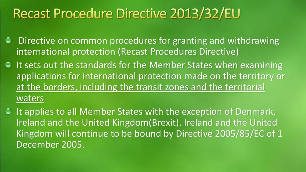 recastprocedure directive 2013 32 eu