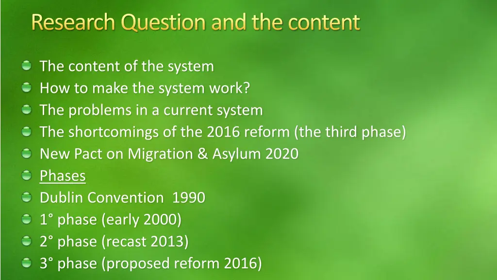 researchquestionand the content