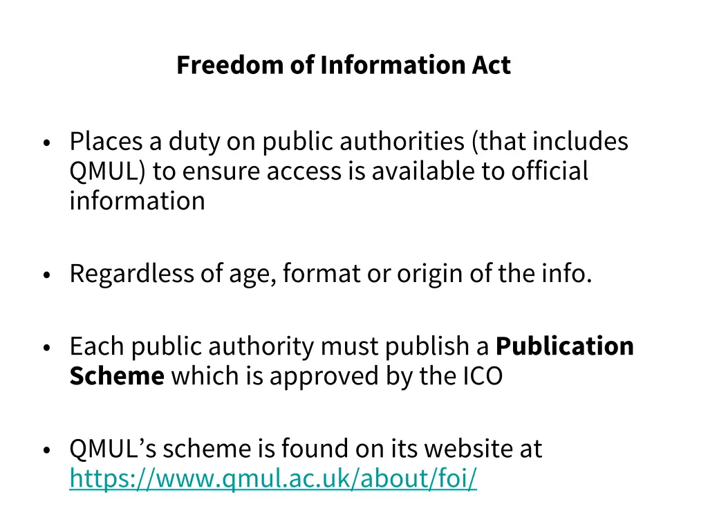 freedom of information act