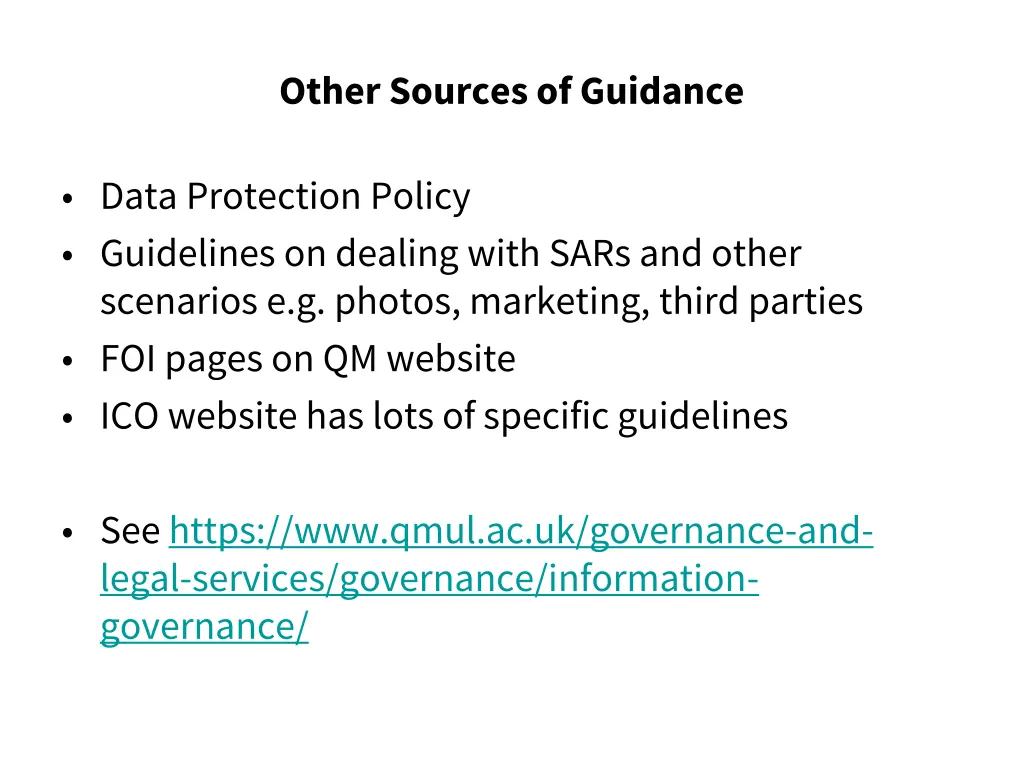 other sources of guidance
