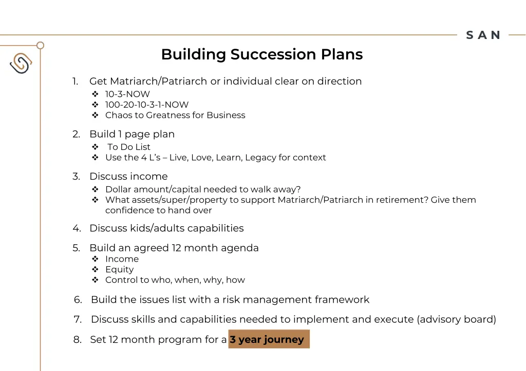 building succession plans