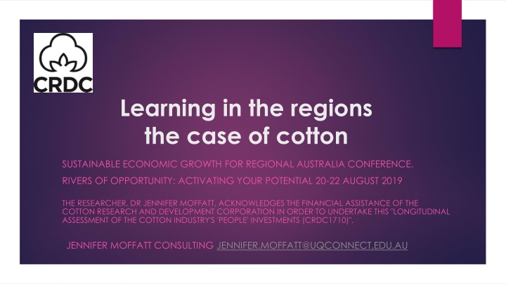 learning in the regions the case of cotton