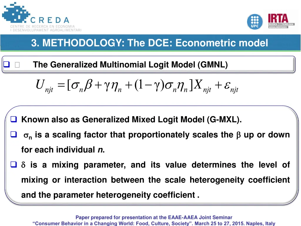 3 methodology the dce econometric model 2