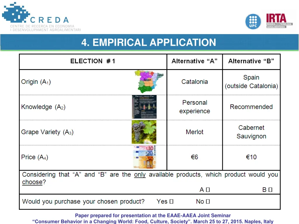 4 empirical application