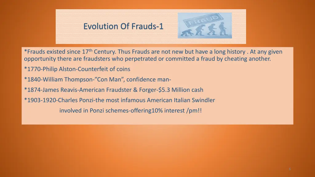evolution of frauds 1