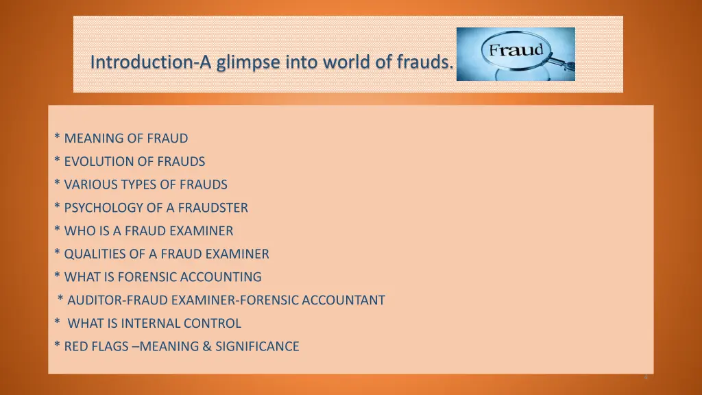 introduction a glimpse into world of frauds