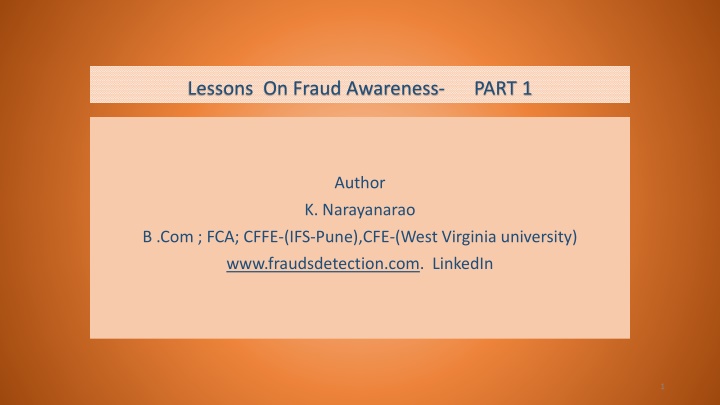 lessons on fraud awareness