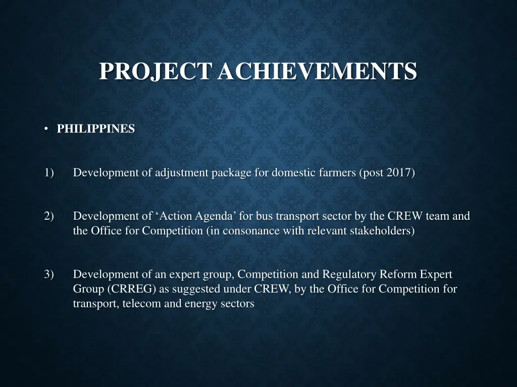 project achievements 2