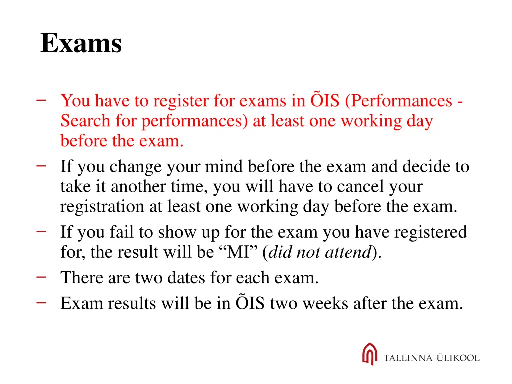 exams