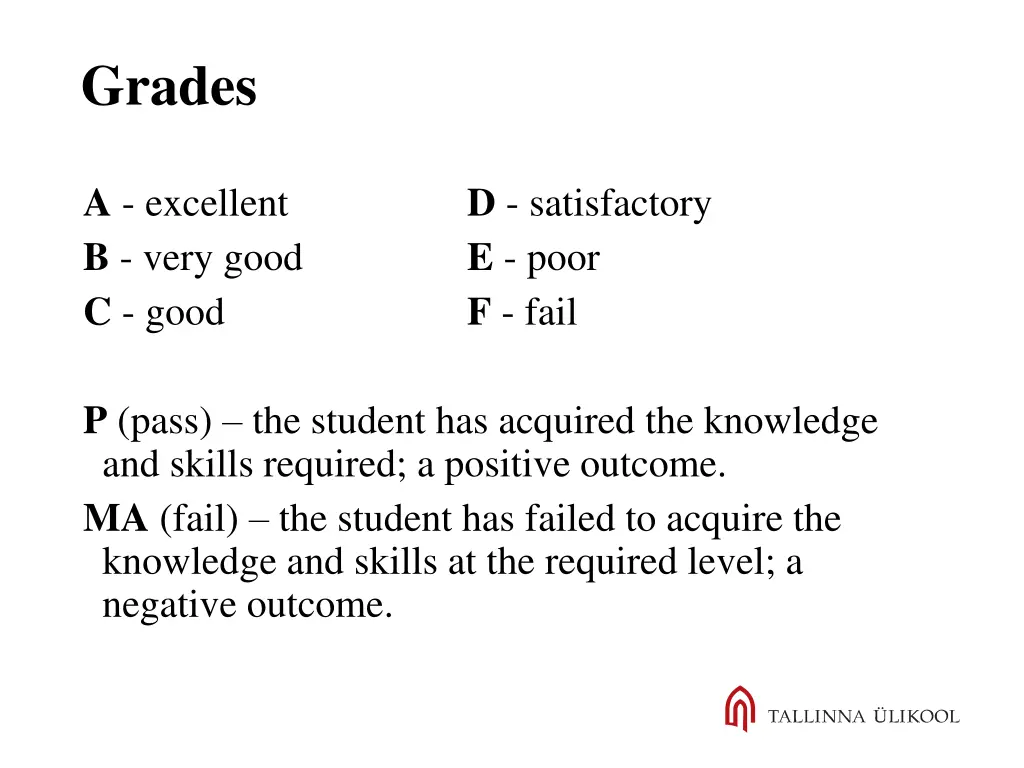 grades