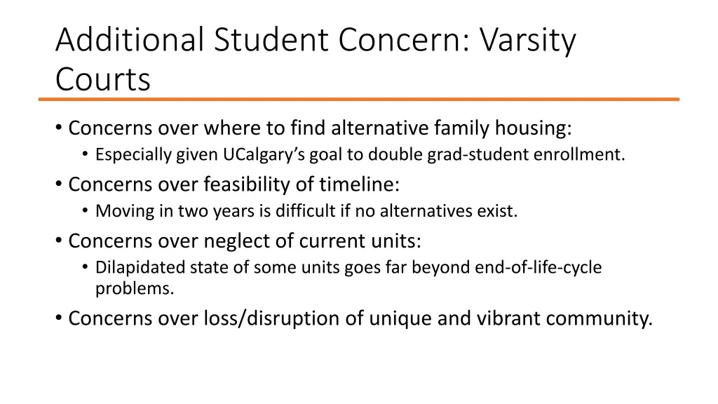 additional student concern varsity courts