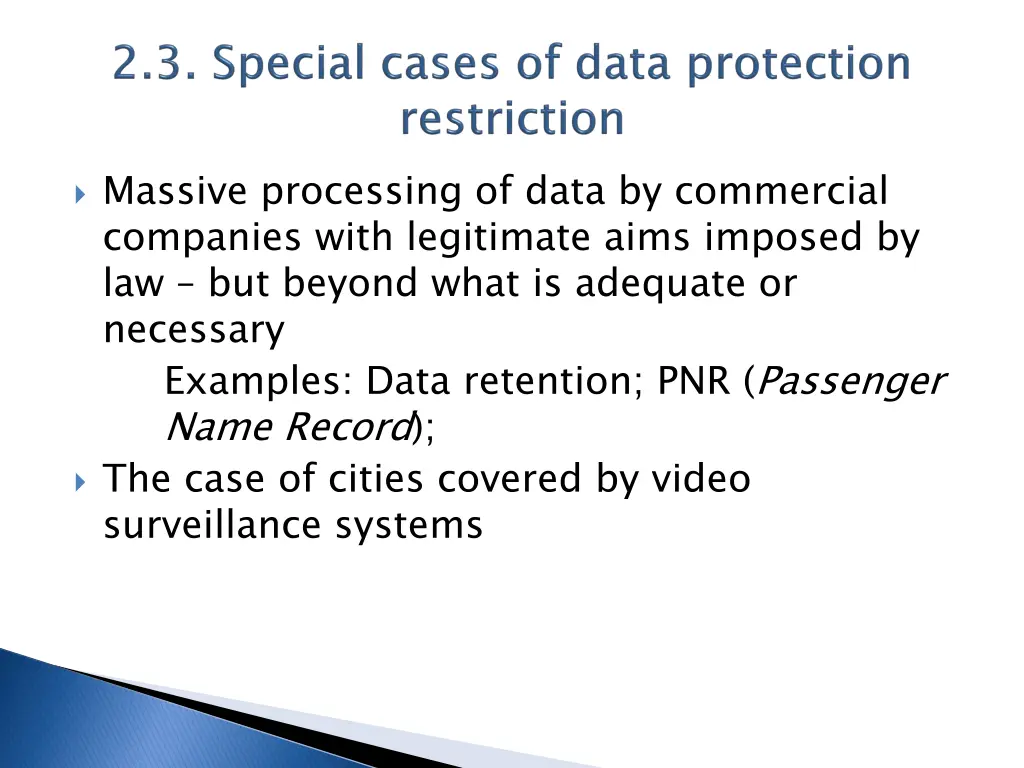 massive processing of data by commercial