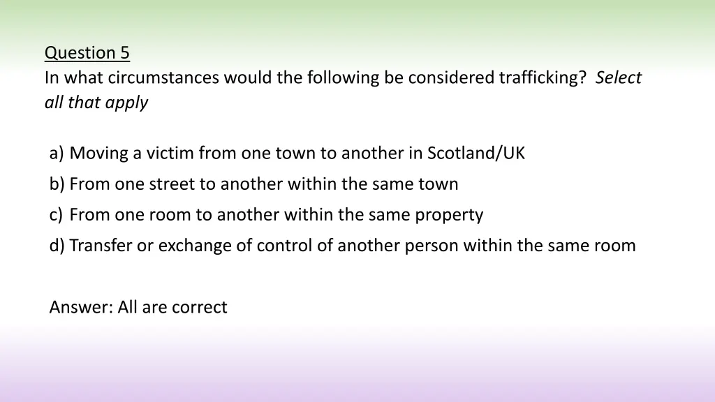 question 5 in what circumstances would