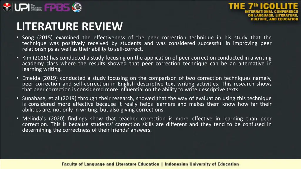 literature review song 2015 examined