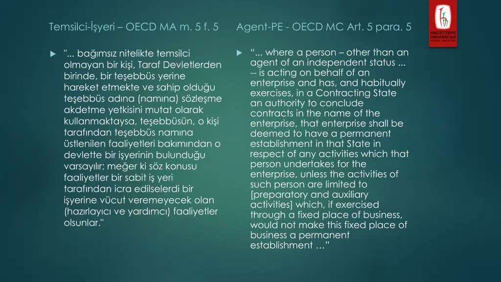 temsilci yeri oecd ma m 5 f 5