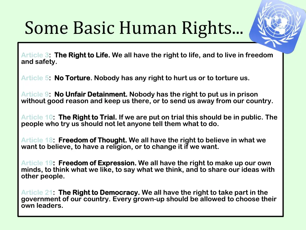 some basic human rights