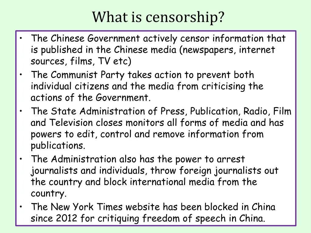 what is censorship 1
