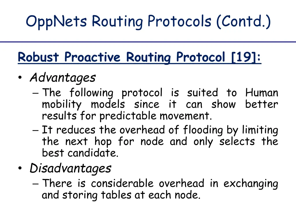 oppnets routing protocols contd 18