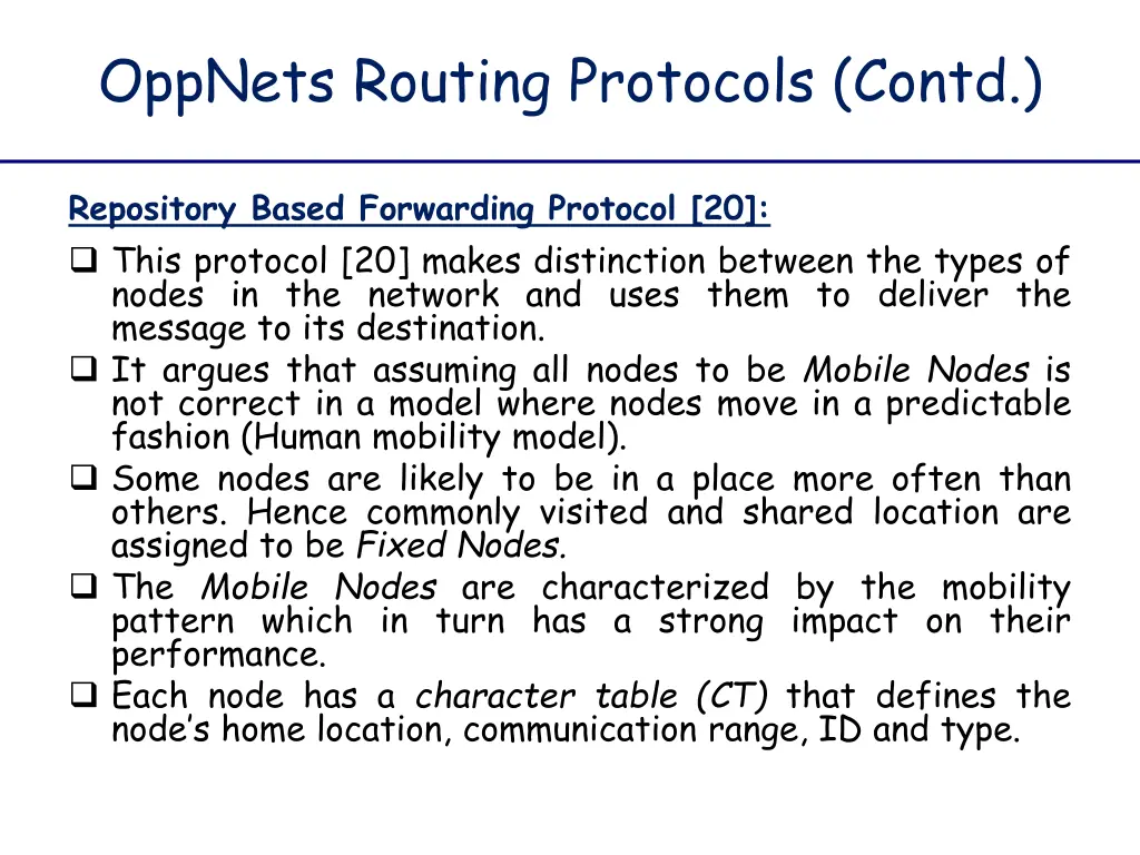 oppnets routing protocols contd 19