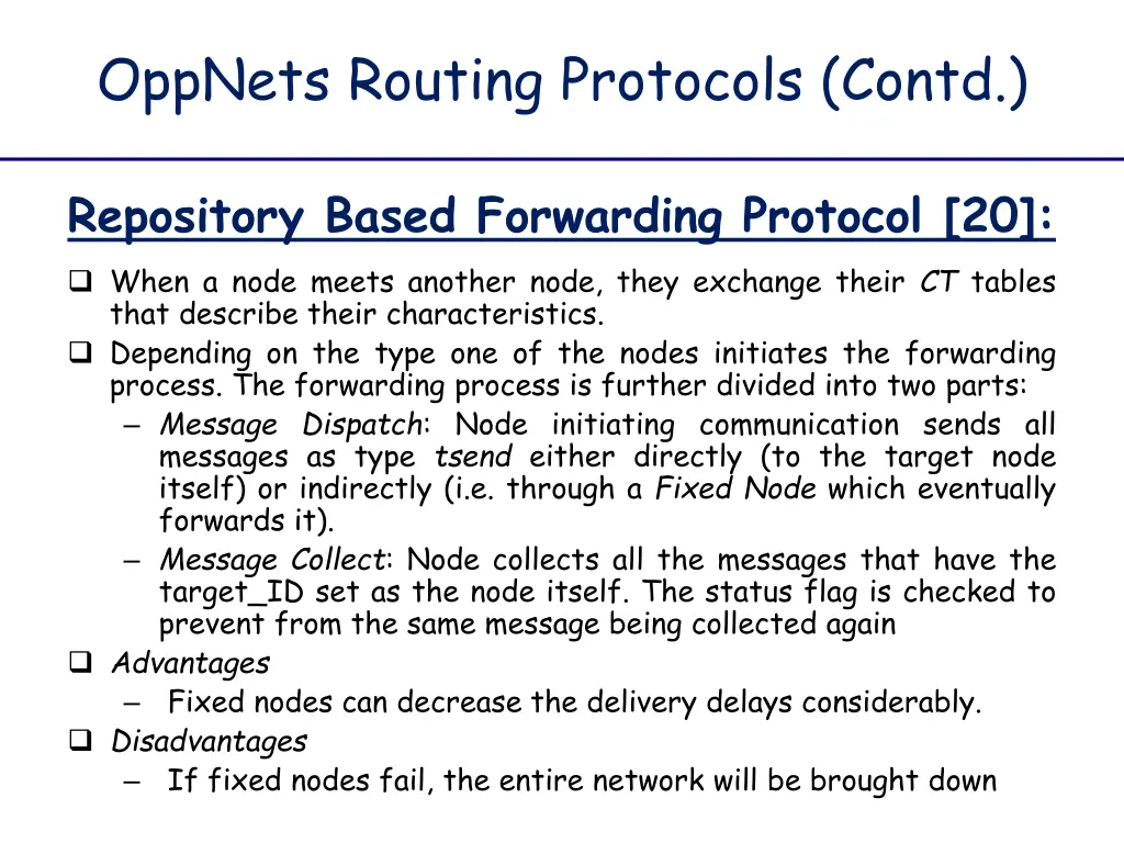 oppnets routing protocols contd 20