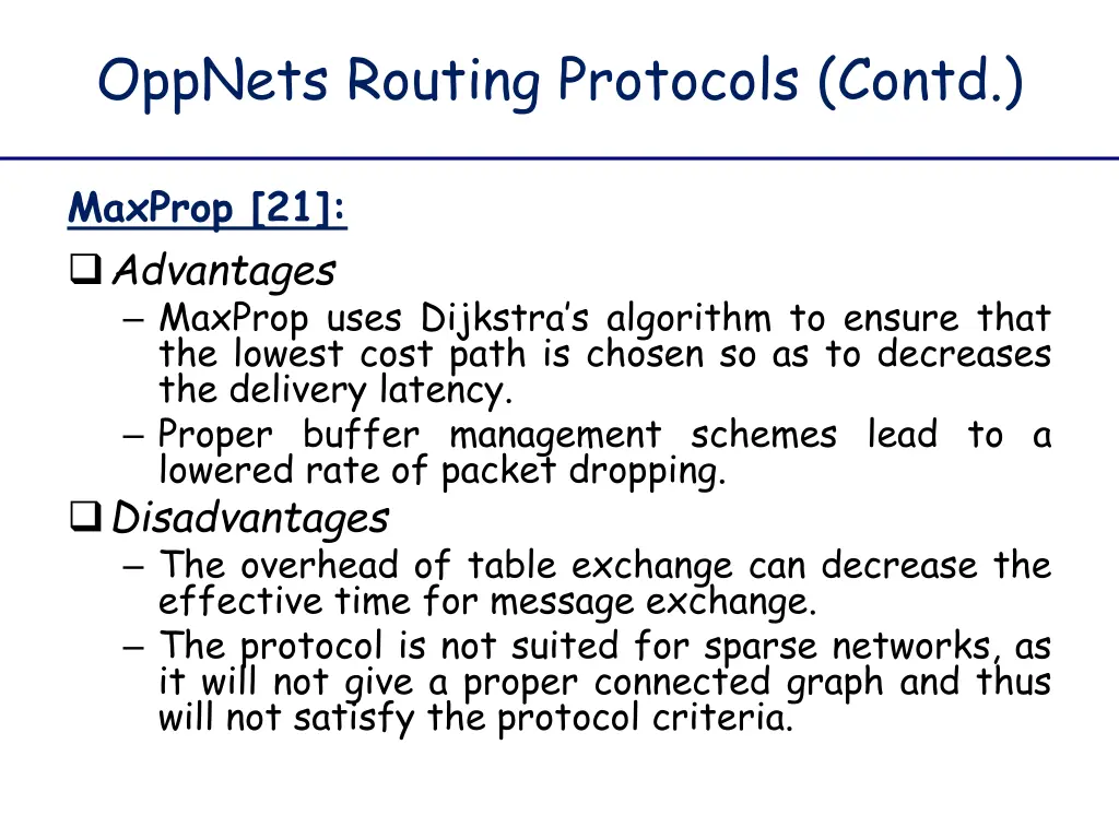 oppnets routing protocols contd 22