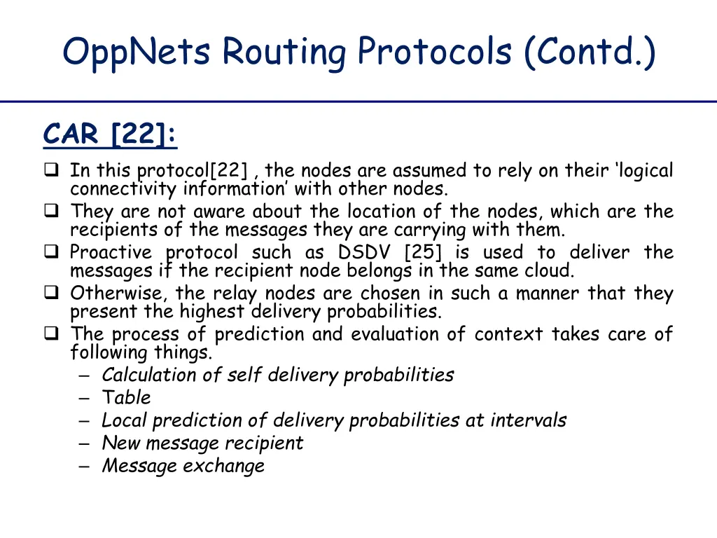 oppnets routing protocols contd 23