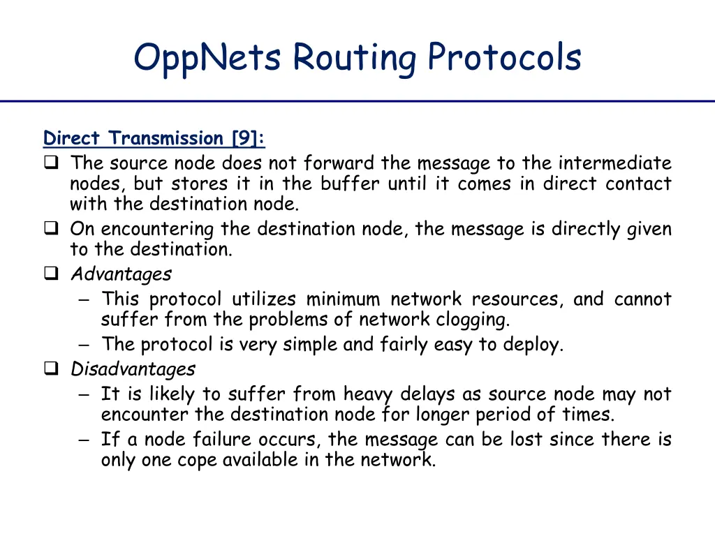 oppnets routing protocols