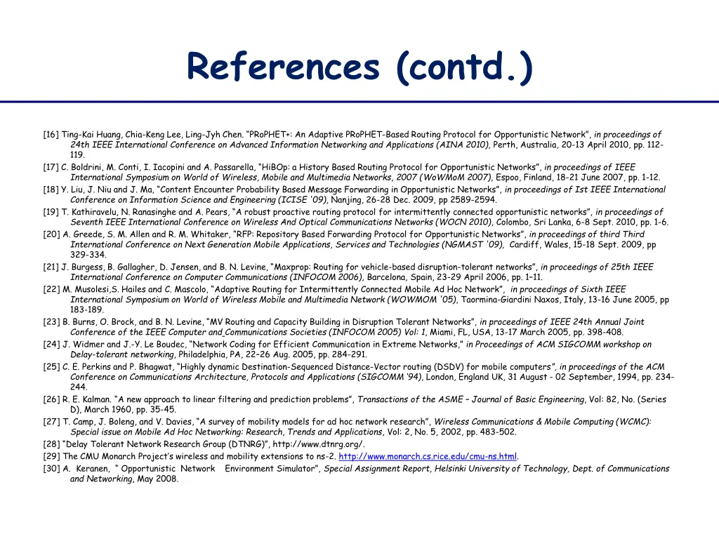 references contd