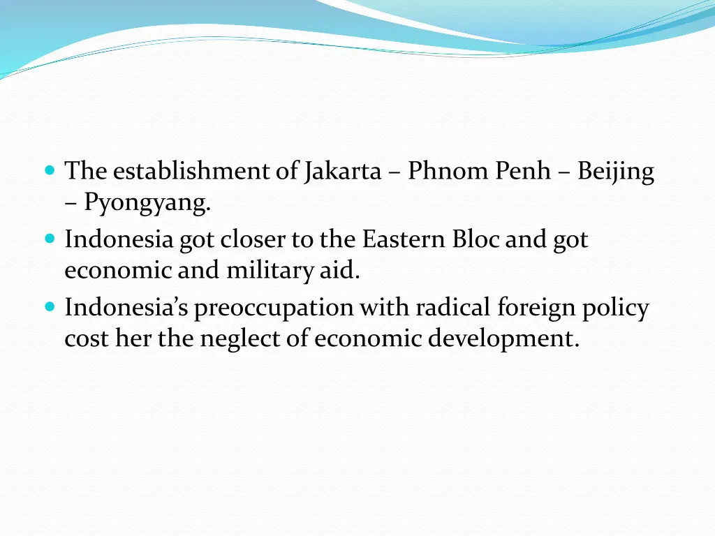 the establishment of jakarta phnom penh beijing