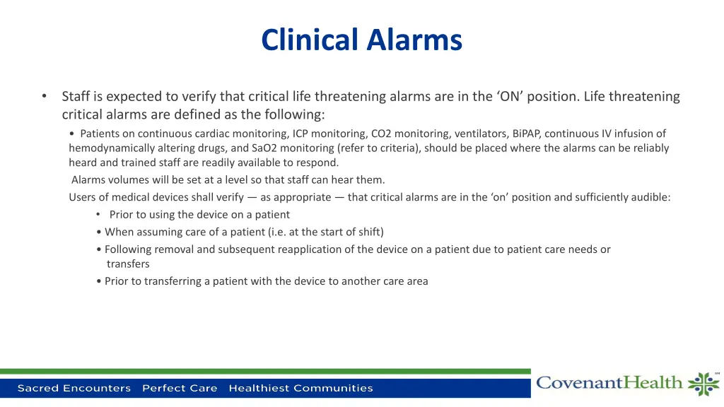 clinical alarms 2