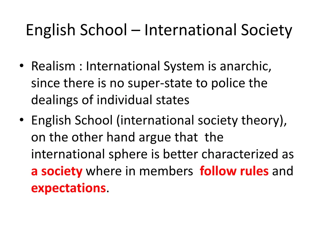 english school international society