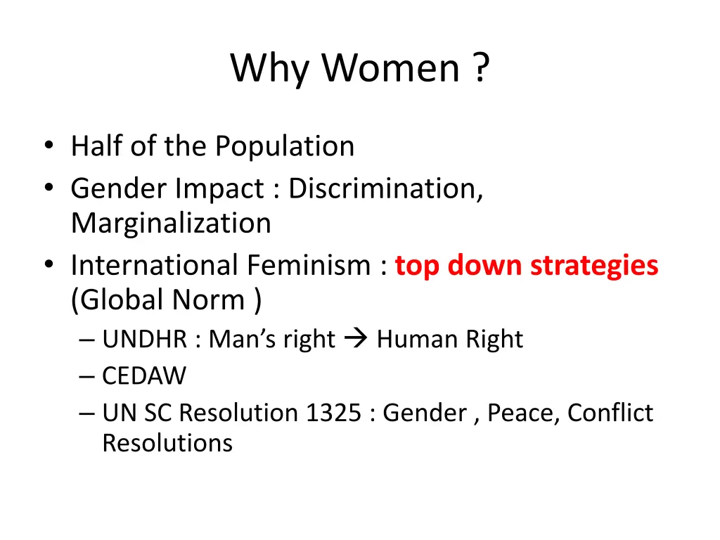 why women