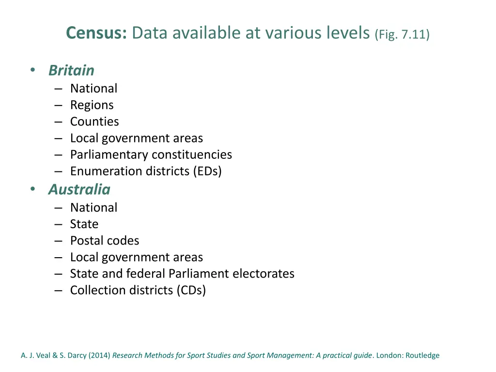 census data available at various levels fig 7 11