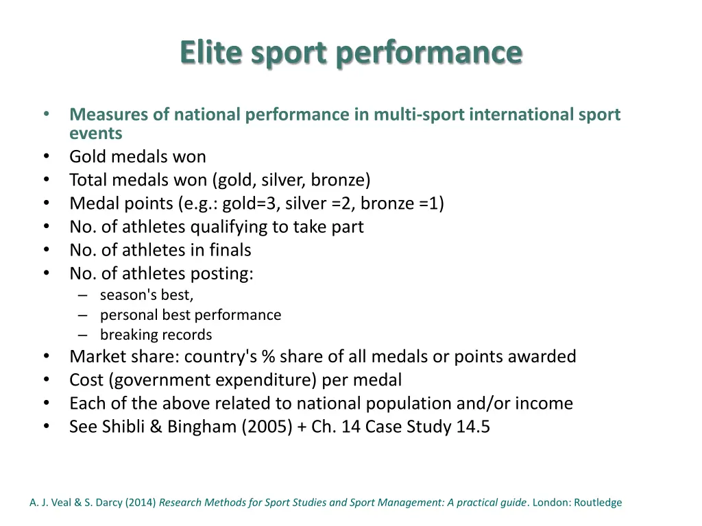 elite sport performance