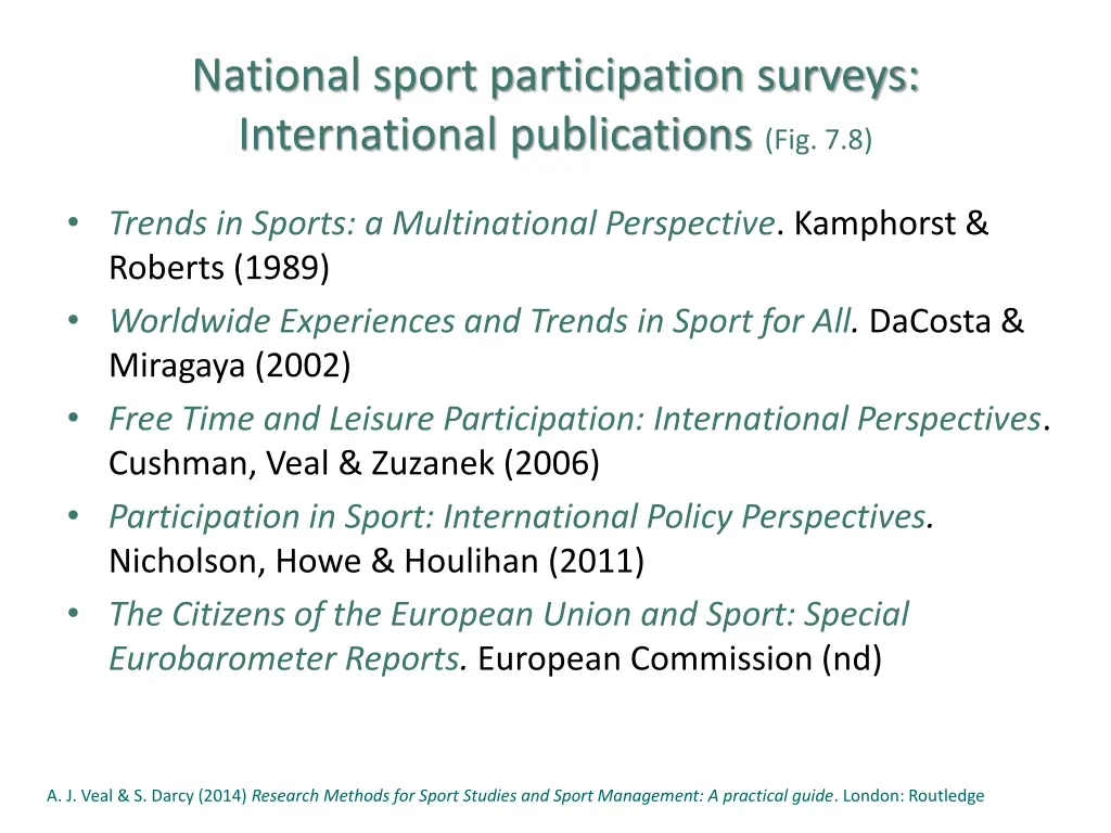 national sport participation surveys